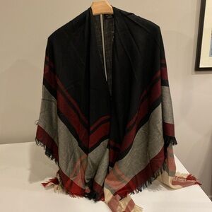 NWT: Lord and Taylor plaid acrylic wrap